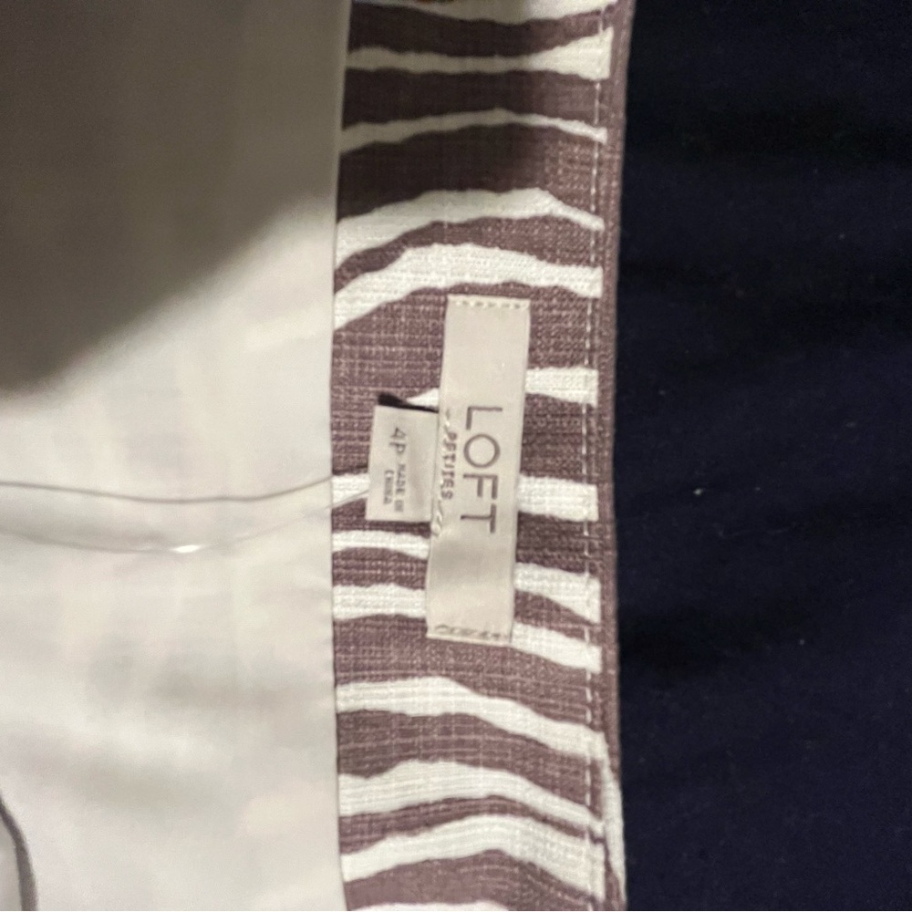 Loft Zebra Print Brown and White Skirt - Picture 7 of 9